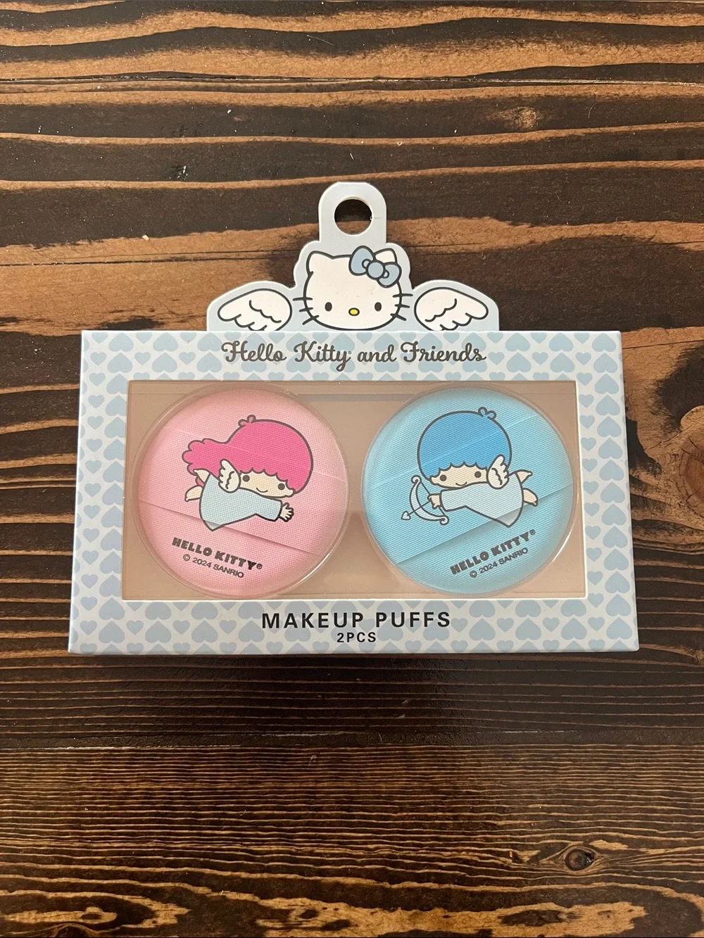 Hello Kitty Pink & Blue Character Makeup Puffs - 2 Pack